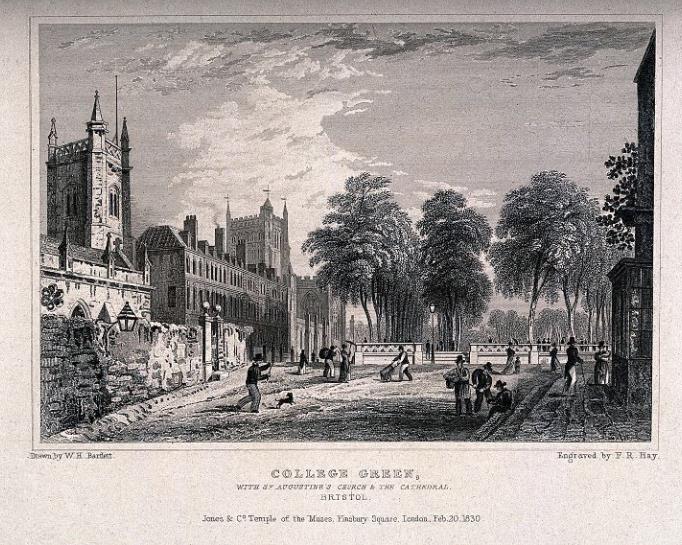 College Green, Bristol ca 1830