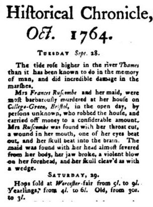 Historical Chronicle, Oct 1764