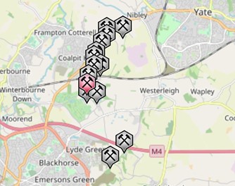 Pits around Frampton Cotterell and Coalpit Heath