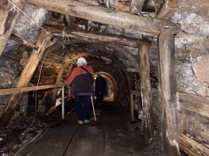 DP Lindegaard going down Hopewell Colliery