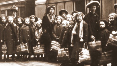 A Party of Barnardo Girls ready for embarkation in Liverpool, 1909