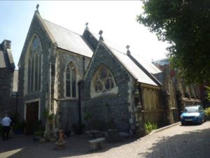 Outside view of the Catholic Church of St Nicholas of Tolentino at Lawford’s Gate