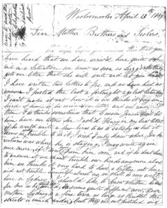 Old handwritten letter