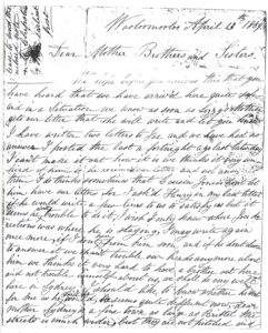 Old handwritten letter