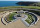 aerial view of the Lusitania Memorial Garden in County Cork, Ireland