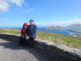 DP Lindegaard and Norman aka "George" Lindegaard sat on a wall huddled together on a sunny day atop Valentia Island in Kerry.